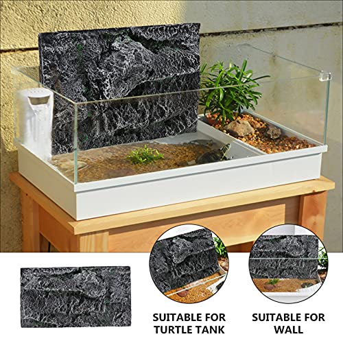 3D Reptile Tank Background Board for Aquariums and Terrariums Random Color Resin Decor Cuttable Tortoise Tank Decoration Fresh Look for Reptile Habitats