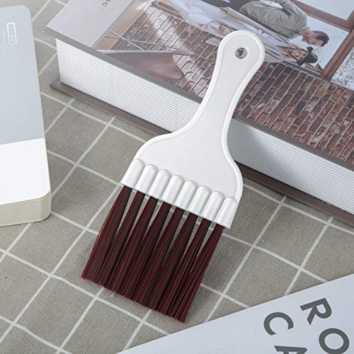 Boao 4 Packs Coil Brush Air Conditioner Condenser Refrigerator Cleaning HVAC Coil Cleaner Small Plastic Whisk Brush (Brown) - color: Brown