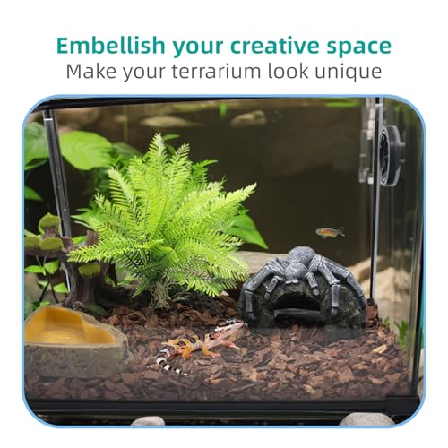 Reptile Rock Cave Hideouts Terrarium Habitat Decor Gecko Tank Accessories for Fish, Reptiles, Amphibians,Frogs, Snakes,Lizards,Shrimps, Spiders and Small Animals Crab
