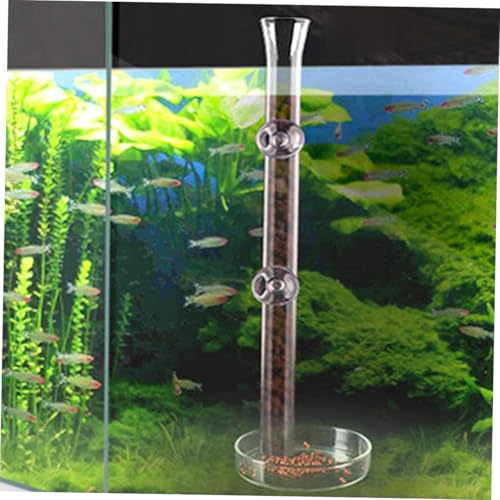 Toyvian Aquarium Shrimp Feeding Tube and Glass Feeder with 30cm Feeding Dish for Fish Tank Tools