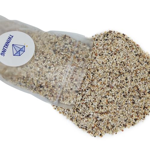 TWINKLING Silica Sand, Aquarium Sand, Horticultural Sand, Vermiculite, Coarse Sand for Plants, Fire Pit, Aquarium, Fish Tank, Resin Art, DIY Craft, Vase Filler, Home Decor, 410g/14.5oz (10-20 Mesh) - size: 10-20 Mesh