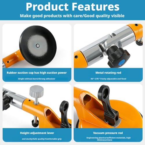 Adjustable Height Setter – Professional Countertop Leveling Tool, 2026 Upgraded Vacuum Panel Leveling Tool & Floor Tile Levelings Clamp, Efficient Flooring Tools, Floor Gap Fixer Tools