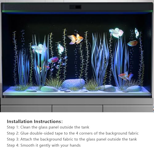 YongFoto Black Fish Tank Background 36x20 inch Black Fish Tank Backdrop AquariumTerrarium Background - size: 36 x 20 inches