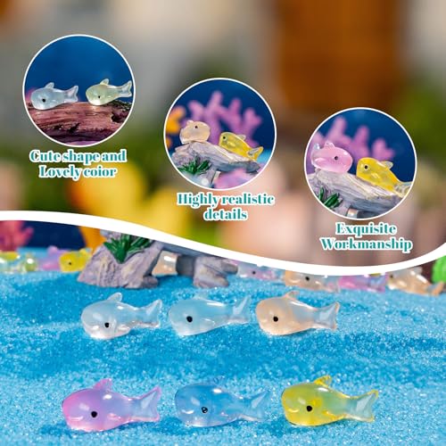 70 Pcs Mini Resin Shark Figurine Bulk Mini Shark Figurine Cake Decorations Cute Miniature Resin Sculpture Ornament Micro Landscape Office Garden Desk Party Tabletop Decor - color: Shark-70p