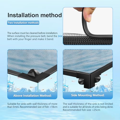 Magnetic Fish Tank Lid, DIY Mesh Aquarium Cover for Jumping Fish, 37 x 18 in