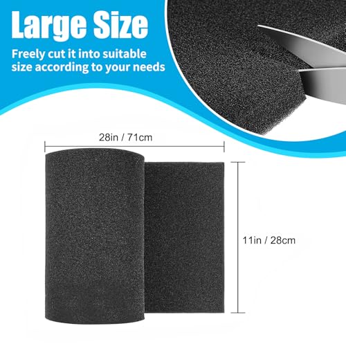 AQUANEAT 2 Pack Aquarium Bio Sponge Filter Media Pad Cut-to-Size Open Cell Foam Sheet for Fish Tank Sump (28" x 11" x 0.5"H) - size: 28" x 11" x 0.5"H