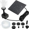 Mudder Solar Fountain Pump 1.5W 200L/H Solar Powered Panel Water Pump Garden Floating Tool with 6 Nozzles, Silicone Clear Tubing for Garden, Pool, Pond, Aquarium, Fountain Supplies