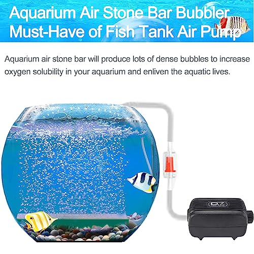 5 PCS Aquarium Air Stone Kit 4 Inch Mini Bubble Bar Square Oxygen Diffuser Release Mineral Airstones for Pumps for Your Fish Tank Oxygenation Needs - size: 4 inch