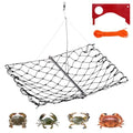 1 Pack/2 Pack Crab Trap, Castable Crabbing Net with Bait Clip Foldable Crab Snare with Red Gauge & Bait Clip for Dungeness, Blue Crabs & Lobster - Crabbing Equipment for Pier, Jetty & Surf Fishing - style: 1 Pack