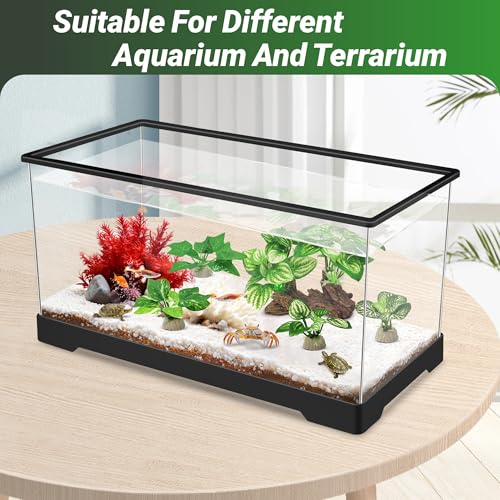 GOZILLA Silk Fish Tank Plants,Reptile Artificial Plant,Reptile Plants for Terrarium,Aquarium Decorations Accessories Set,Resin Driftwood Artificial Silk Aquarium Plant for Fish Tank.(5PCS/B-Set) - color: 5pcs/B-set