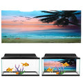 Aquarium Poster, Realistic Seaside Sunset Clouds Pattern Aquarium Background Poster 3D PVC Self Adhesive Fish Wallpaper Sticker for Aquarium Fish Decoration(61 * 30cm)