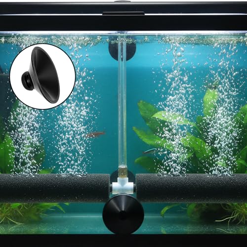 20 Pcs Suction Cups for Aquarium, Rubber Aquariums Suction Cups Black, Fish Tank Sucker Cup Clips for Pump, Airline Tubing, Aeration Setup, Secure Attachment for Aquarium Accessories