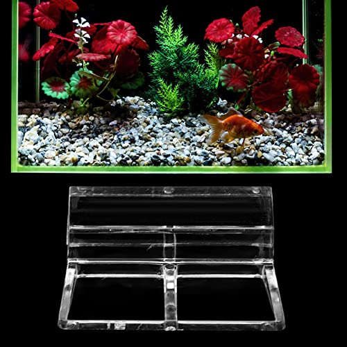 Pssopp 20Pcs Aquarium Glass Cover Clip Acrylic Universal Lid Clips for Rimless Aquariums Clear Color Acrylic Aquarium Glass Cover Holder(8mm)