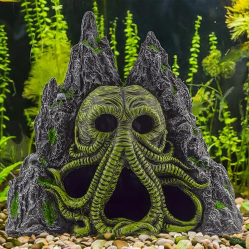 Toy Vault Cthulhu Monster Aquarium Cave Hideaway Fish Tank Decor, H.P. Lovecraft Themed