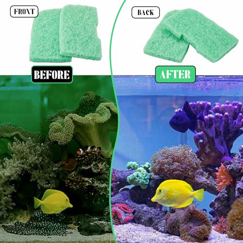 Threlaco 10 Pack Phosphate Remover Pads Compatible with fluval 307/407/306/406, Aquarium Filter Replacement Pads for Fish Tank (Green) - color: 306/407/406/407 Phosphate Remover