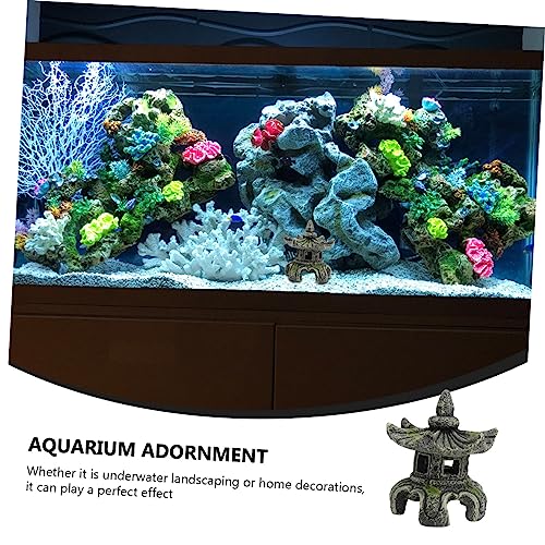 FOMIYES 1pc Gazebo Shrimp House Zen Garden Accessory Desktop Decor Aquarium Breeding Cave Shrimp Hide Cave Meditation Decoration Betta Fish Tank Terrarium Plant Decor Resin Japan Miniature