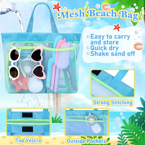 Collapsible Beach Buckets for Kids, Foldable Sand Buckets and Shovels with Mesh Bag, Silicone Sand Pails Travel Beach Toys for Toddlers Easter Egg Hunt, Camping and Fishing Water Pail - style: 3 Buckets