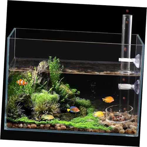Feeder Aquarium Tank 1 Set of Shrimp with Dish, Acrylic Clear Shrimp Aquarium Fish Tank Feeder Dish Bowls for Crystal Shrimp Tropical Fish Auto Glass