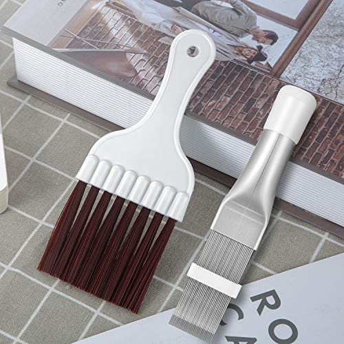 Boao Air Conditioner Condenser Fin Comb, Fin Cleaning Brush Air Conditioner Coil Cleaner Refrigerator Coil Cleaning Whisk Brush Evaporator Radiator Repair Tool(2 Pieces)