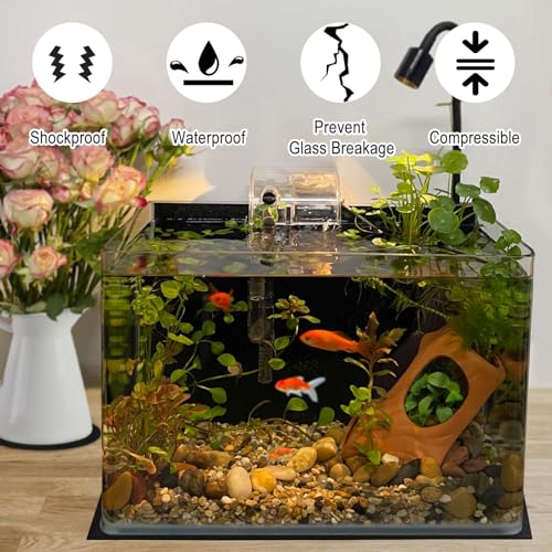 2 Pcs Aquarium Leveling Mat, 24x12 Inches Aquarium Mat for Under Tank, SBR Neoprene Fish Tank Pad – Waterproof, Non-Slip, Shock-Absorbing, Easy to Cut, Durable Base for Aquariums