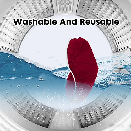 Toilet Tank Lid Cover, Bathroom Stretch Washable Spandex Toilet Tank Protector Cover with Elastic Bottom, Burgundy - color: Burgundy