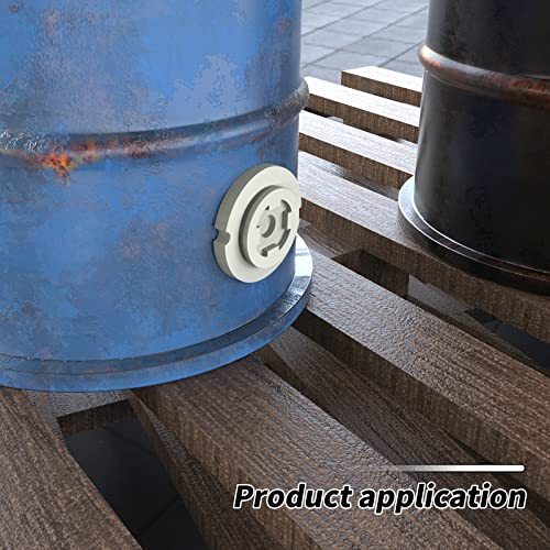 TAISHER 2PCS White ABS 2" Bulkhead Tank Connector Adapter Fitting with Plugs & Gasket for Water Tank, Rain barrels, Aquariums, Bathtubs and Sink - size: 2"(ABS) with Plugs & Gasket