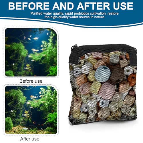 Tucnoeu 10Pcs Media Bags for Aquarium Fine Mesh Bag Aquarium Filter Media Bags with Plastic Zipper Suitable for Activated Carbon, Filter Stones, Ceramic Rings (4 x 4 inches) - size: 4 x 4 inches
