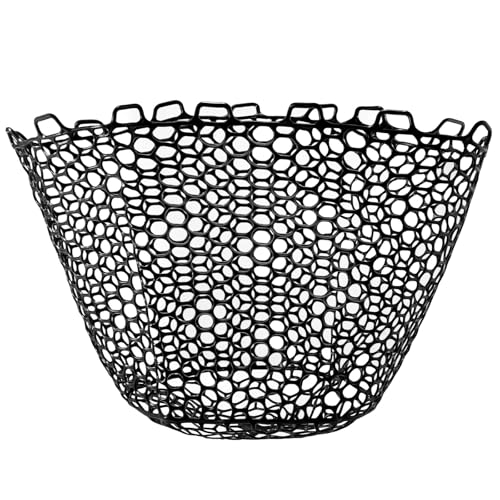 Alwonder Fishing Nets Silicone Replacement Netting, Clear Black Fly Ice Fishing Net Landing Kayak Nets Without Handle for Freshwater Saltwater Foldable Soft Flexible Trout Net Silicone Mesh