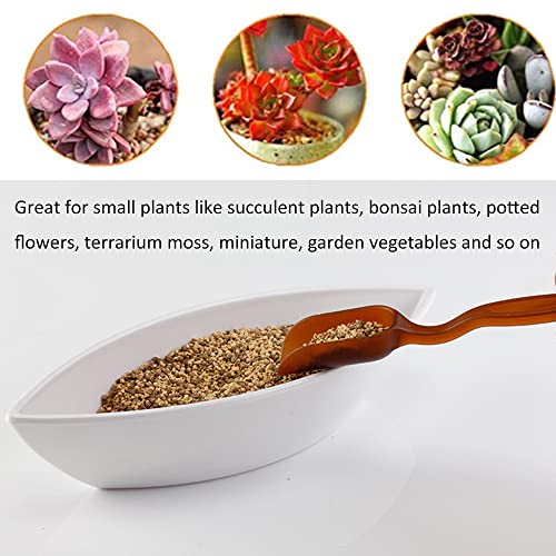 10Pcs Colorful Plastic Mini Gardening Shovel Spoons Soil Scoops, Succulent Sand Scoops/Cultivation Digging Transplanting Tools for Succulents Potted Flowers (Brown) - color: Brown