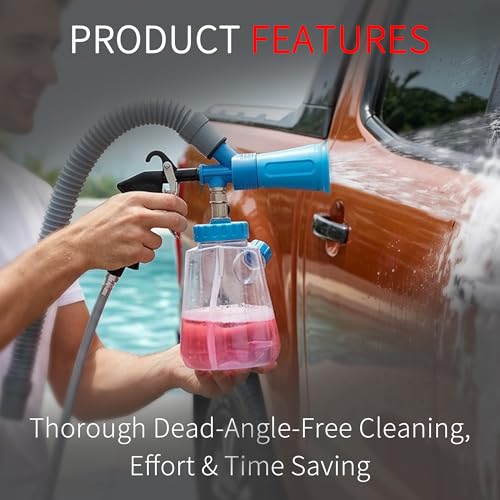 3IN1 Car Interior Detailing Air Blow Gun with Adjustable Air Flow Nozzle, Quickly Blasts Dirt, Car Detailing Kit, Works with Air Compressor (Upgrade Rotate Tube) Metal Tube - color: Metal Tube