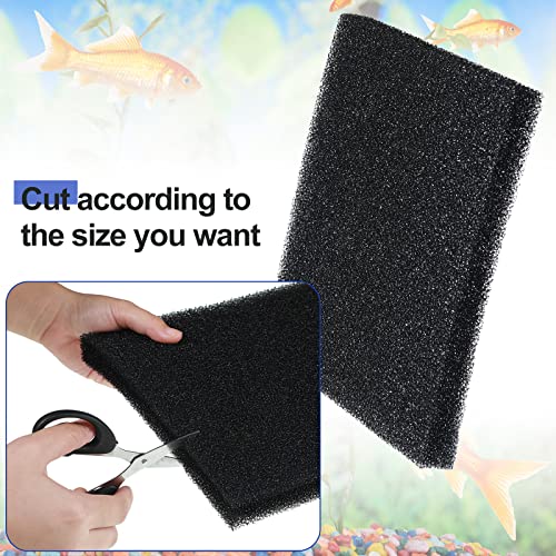 Tondiamo 3 Pieces Aquarium Sponge Filter Pad Media Cut to Fit Foam for Fish Tank Filters Replacement Fish Tank Cleaner Open Cell Foam Sponges for Dishes