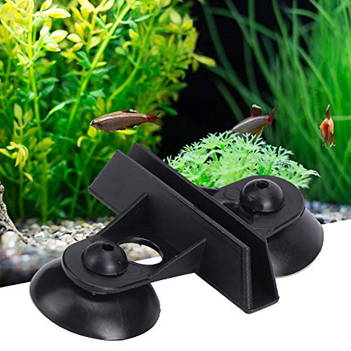 Alomejor Aquarium PVC Fish Tank Separator Divider Support Clamp/Holder for Breeding Fish Tank, 40PCS Blackwhite Suction Cup Separating Board, Suitable for 5-6mm Glass (Black) (Black) - color: Black