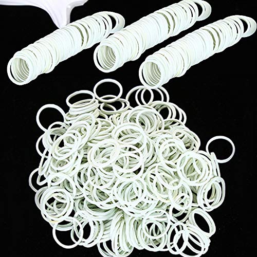 AMUU rubber bands small Mini Elastic Bands 1200pcs for Office Supplies School Home - color: Black,White-1200Pcs