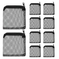 10Pcs Media Bags for Aquarium Fine Mesh Bag 4" x 4" with Plastic Zipper, Reusable Bag Mini Fish Tank Filter for Bio Activated Carbon Filterstones