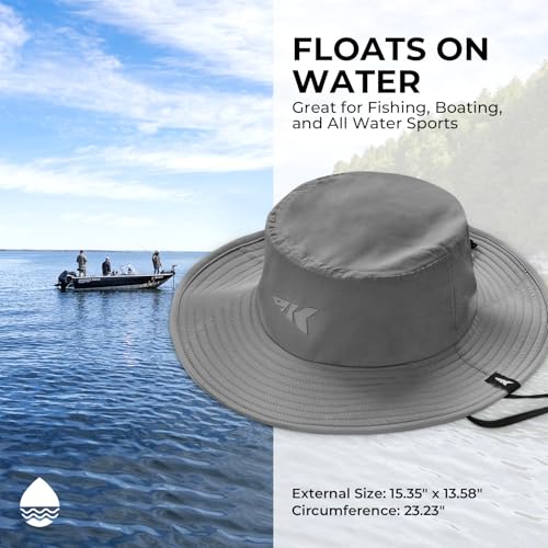 KastKing Sol Armis UPF 50 Boonie Hat - Sun Protection Hat, Fishing Hat, Beach & Hiking Hat, Paddling - color: O: Formal Gray, size: Laser-vented Design