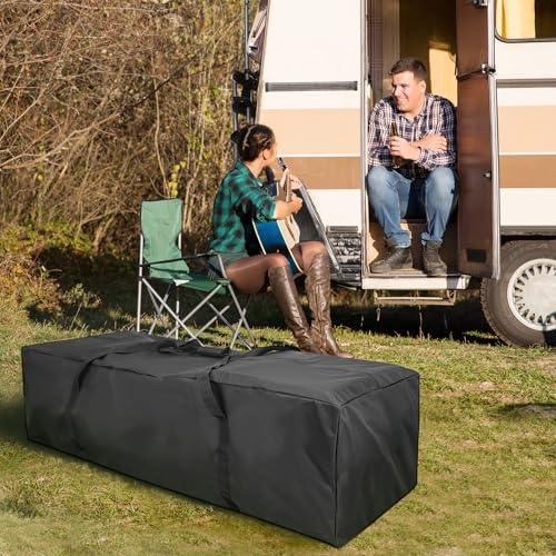 COOLBEBE 60" Sports Duffle Bag - 332L Extra Large Travel Duffel Luggage Bag with Upgrade Zipper, Sturdy & Water Resistant Long Duffle Bag for Camping Moving (Black 60inch) - size: 60" x 17" x 20"