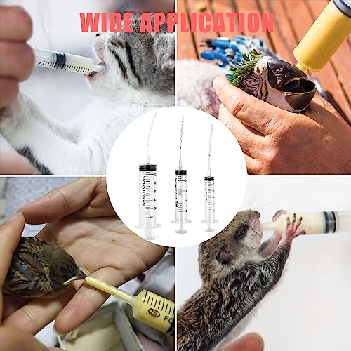 Baby Bird Feeding Syringe Set, Pet Parrot Milk Feeding Syringe with Tubes, Parrot Feeding Tubes Measuring Tools for Feeding Pets Scientific Industrial Labs… (10ml+10ml+20ml+60ml) - color: 10ml+10ml+20ml+60ml
