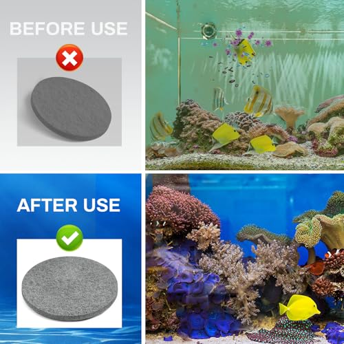 6 Pcs Nitrite Remover Pad Compatible with Fx4 Fx5 Fx6 Replacement Aquarium Filter Media Canister Foam Pad Aquarium Filters Accessories, Gray