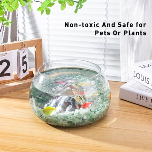 0.5 Lb/230g Green Aventurine Crystal Chips Bulk Crushed Stones, Natural Gemstones Jade Pebbles Marbles Tumbled Healing Crushed Quartz for Vase Fillers, Aquarium Gravel Rocks and Home Decoration - color: Green Jade, size: 0.5 LB