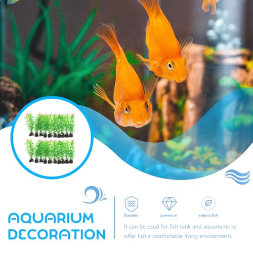 TOYANDONA 20pcs Aquarium Plants Artificial Plastic Fish Tank Decorations Underwater Aquatic Plants for Freshwater Fish Tanks Household Aquarium Décor