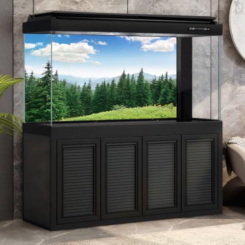 Panoramic Mountain Valley Aquarium Background Majestic Jungle Rainforest Scene Fish Tank Background Scenic Forest Tranquil River Terrarium Backgrounds Green Pine Trees Reptile Tank Backgrounds 24x12in - color: Red_Green, size: 24(W)x12(H)in