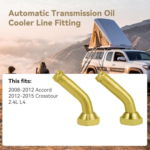 Automatic Transmission Cooler Oil Tube Connector Compatible with Honda Accord 2.4L 2008-2012, Crosstour 2.4L 2012-2015 (Thread M14x1.5)