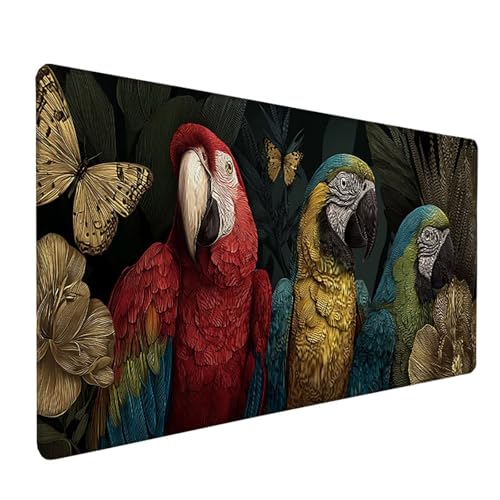 Bird Mouse Pad, Butterfly Gaming Mouse Pad 24x12in, Stitched Edges Large Desk Mat, Office Desk Accessories, Mousepad with Non-Slip Rubber Base, Large Gaming Keyboard Mat, for PC, Office Desktop Q-6112 - color: Bird10, size: 24x12in