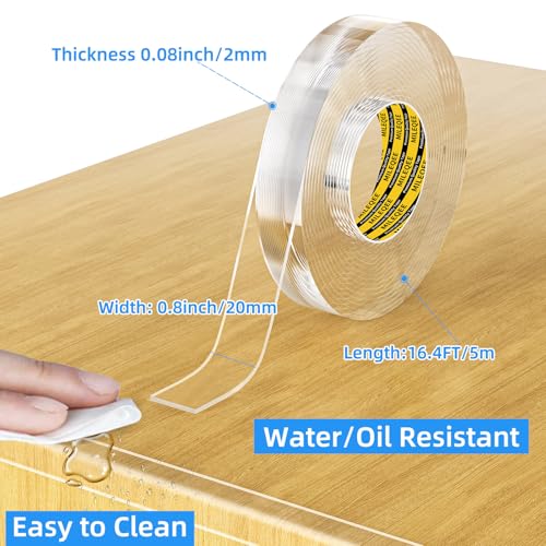 Clear Edge Protector Strip, 0.8in x 16.4FT, Sharp Edge Wrap Cover Tape, Self Adhesive Protective Bumper Guards for Cabinet Door Desk Glass Table Bed Furniture, Kitchen Countertop, Waterproof - size: 1 Pack x 0.8in x 16.4FT