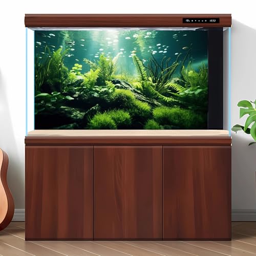 Underwater Fish Tank Background Under The Sea Aquatic Plants Aquarium Background Ocean Floor Rock Terrarium Backgrounds Tropical Fish Green Seaweeds Aquarium Backgrounds for Fish Tank Decor 24x12in - color: Green, size: 24(W)x12(H)inches/ 60(W)*30cm(H)