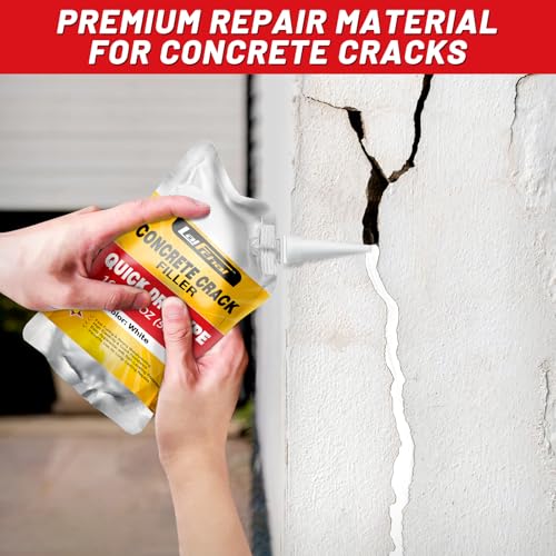 Concrete Crack Filler, Cement Crack Filler, Fast-Drying Crack Filler, Self-Leveling Caulking Sealan Effectively Repairs Cracks in Driveways, Sidewalks, Patios, and Window Sills (4 Pack - 4.4LB) - style: 4 Pack - 4.4LB