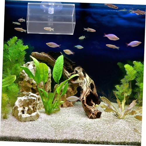 Toyvian Betta Fish Acrylic Tube Tunnel Dual Purpose Hideout for Betta Fish Shrimp Resting Leaf Spawning Bed Quick Installation Fish Tank Decoration Secure Aquarium