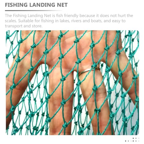 PRETYZOOM Fish Catching Net Replacement Large Nylon Landing Net Head 35Cm Diameter 40Cm Length 1.5X1.5Cm Mesh Outdoor Fishing Supply for Freshwater and Saltwater Use
