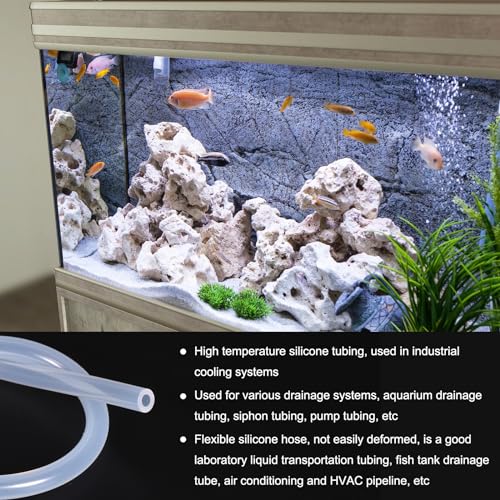 3ft 1" ID x 1-1/8" OD Silicone Tubing Clear Industrial Plastic Tubing Pure Silicone Hoses for Pump Siphoning Draining Irrigation Brewing - color: Clear, size: 1" x 1-1/8"