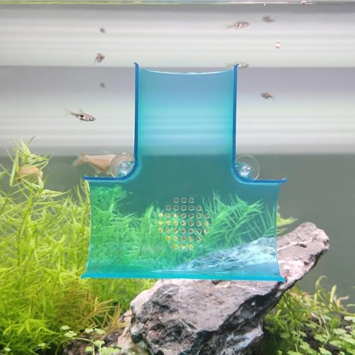 Aquarium Decorations Fish Tank Accessories for Shrimp Cichlid Hiding Breeding, Small Fish Bowl Hide Decoration, Acrylic Tube Tunnel for Betta Fish Tank Decorations, Aquarium Hideout with Suction Cups - color: T-Transparent Blue